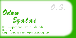 odon szalai business card